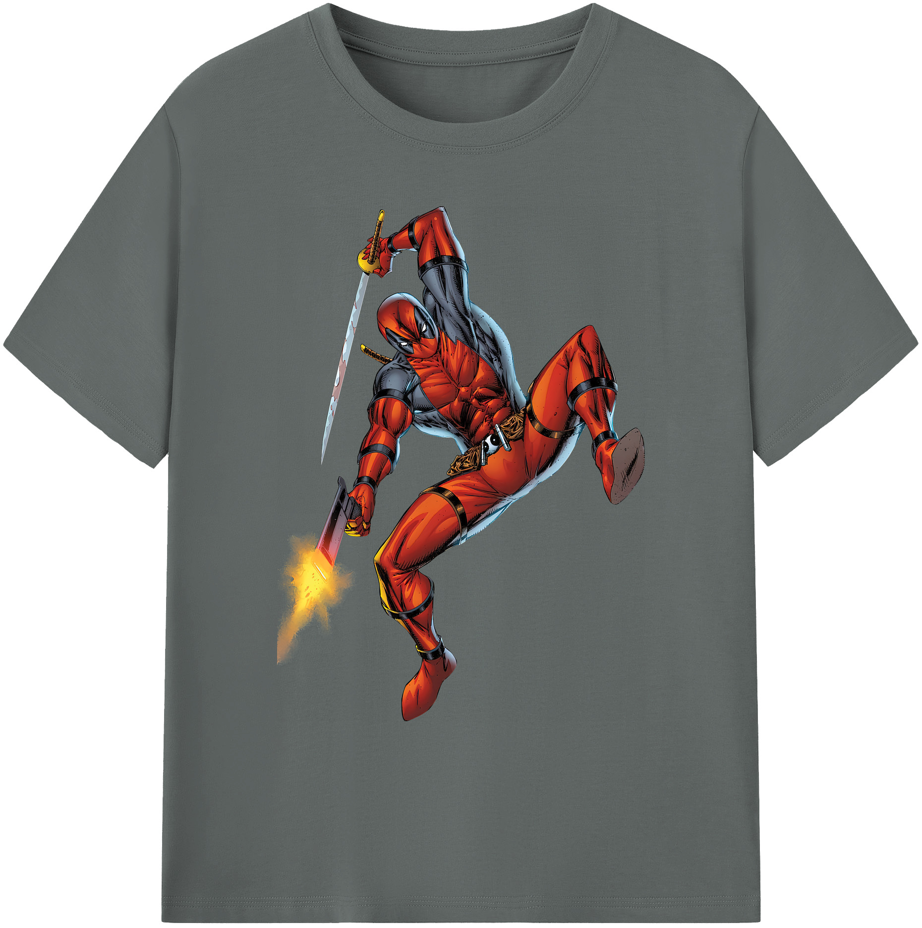 （画像用） Deadpool デッドプール 綿100％ メンズ半袖Tシャツ｜肌触りやわらか＆通気性